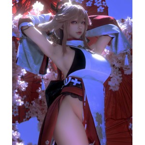 推特十六夜淚绝密展示COS套图5三人游671MB